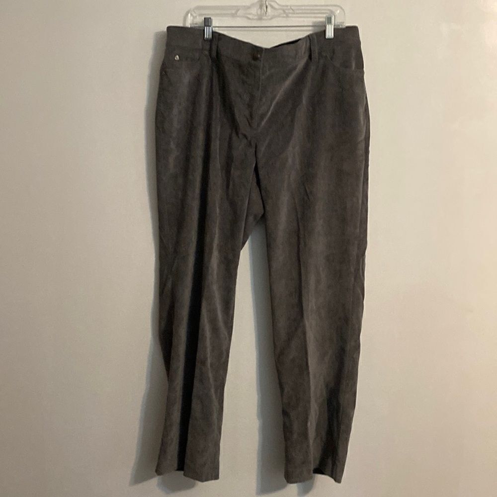 New Directions Gray 5 pocket corduroy pants, size 16W